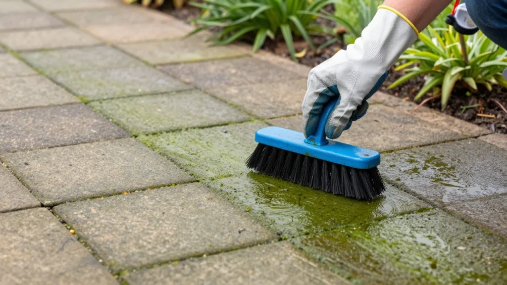 What Removes Black Spots From a Patio?